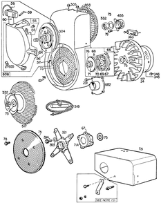 Blower Hsg,rewind Assemblies Diagram and Parts List for 251412-0194-XX  Briggs and Stratton Engine